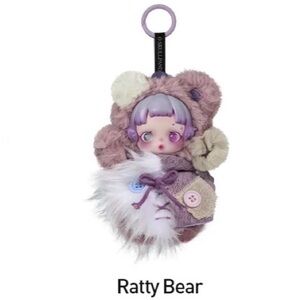 SKULLPANDA You Found Me! Series Plush Doll Pendant- Ratty Bear
